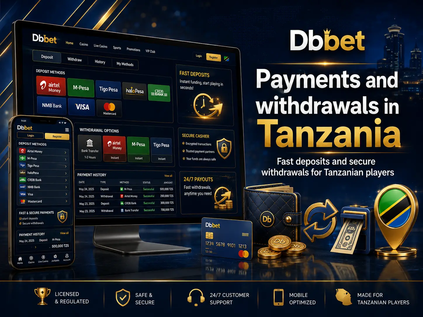 Payments and withdrawals in Tanzania