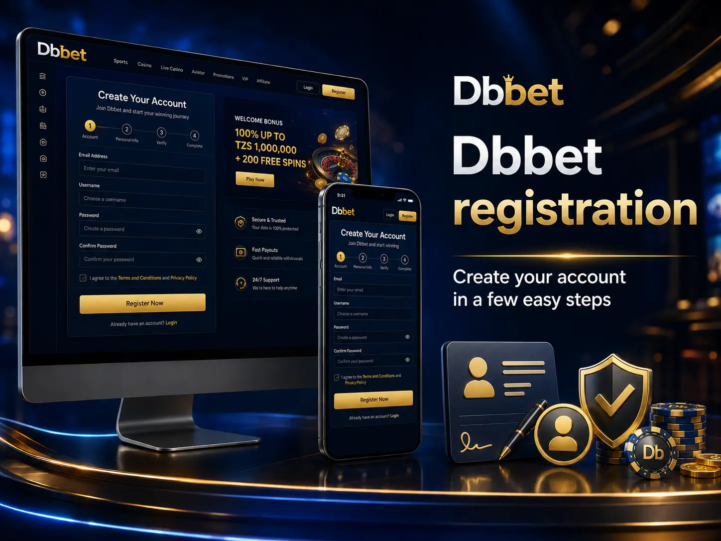 Dbbet Registration in Casino